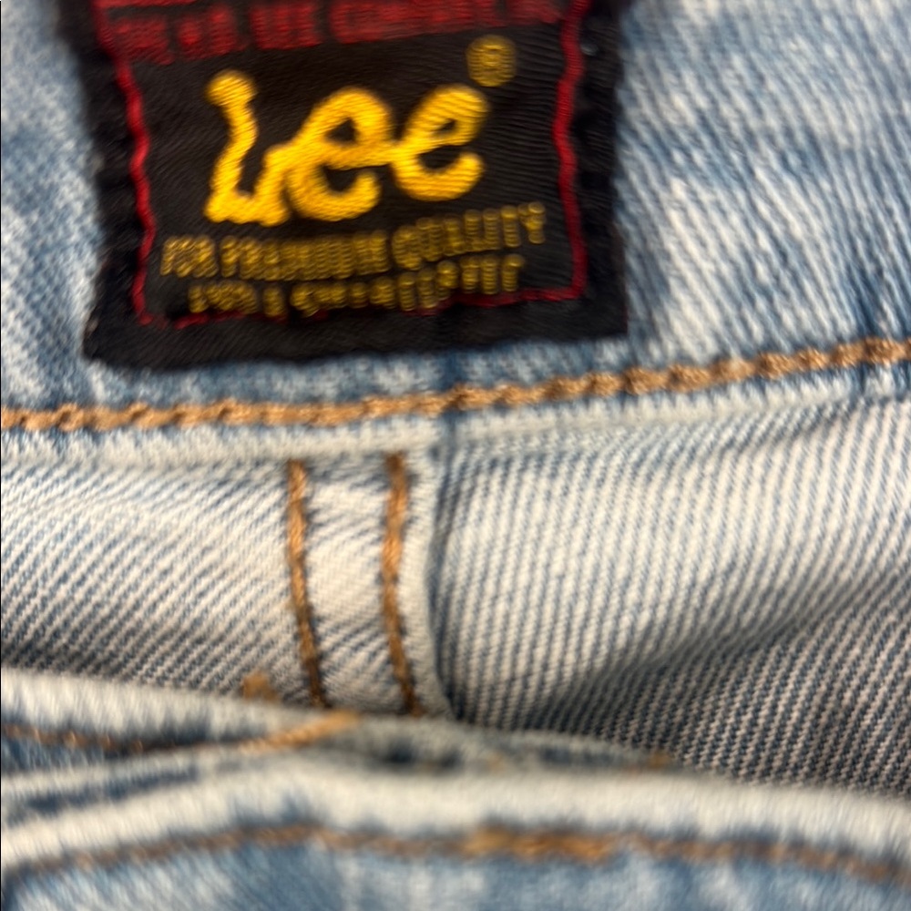 Lee Blue Distressed Denim - Picture 3 of 7